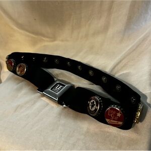 Rare Bottle Cap Belt – Lone Star Beer + Bandit – Heavy-Duty Punk Rock Rodeo